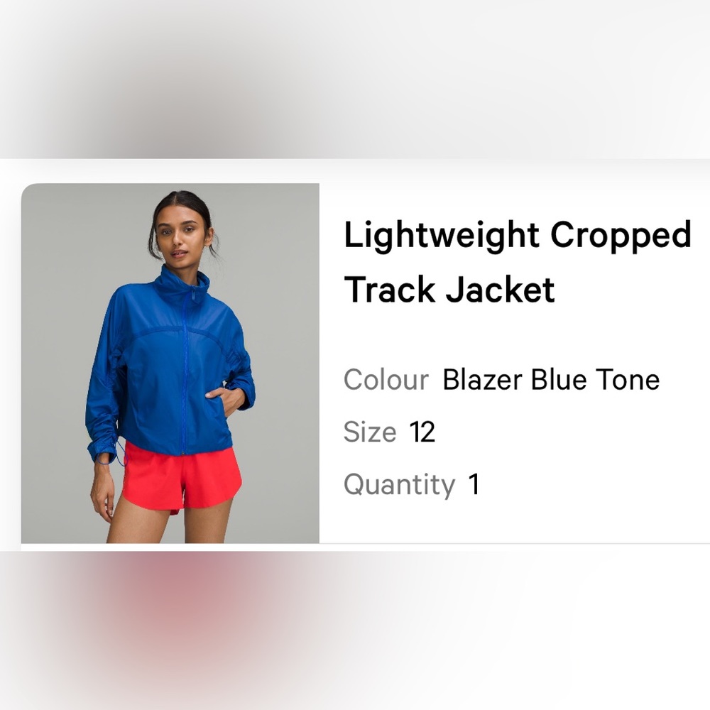 Lululemon cropped jacket. 12 woman’s